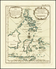 Carte Des Isles Philippines Celebes et Moluques By Jacques Nicolas Bellin