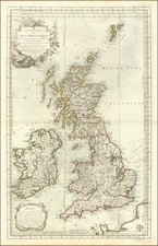 British Isles Map By Jacques Nicolas Bellin