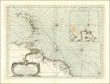 Virgin Islands, Other Islands, Guianas & Suriname and Venezuela Map By Jacques Nicolas Bellin / Depot de la Marine