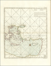 Mediterranean and Holy Land Map By Depot de la Marine / Jacques Nicolas Bellin