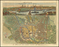 A Prospect of the City of Berlin (and) A Plan of the City of Berlin By London Magazine