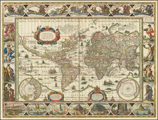 World Map By Willem Janszoon Blaeu