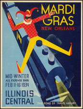 Illinois, New Orleans and Travel Posters Map By Munroe Milavetz