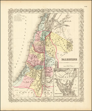 Holy Land Map By G.W.  & C.B. Colton