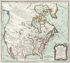 United States, Southwest, Alaska and Canada Map By Louis Brion de la Tour