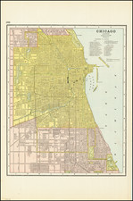 Chicago Map By George F. Cram