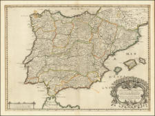 Spain Map By Melchior Tavernier / Nicolas Sanson