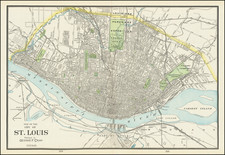 Map of the City of St Louis By George F. Cram