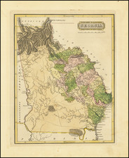 Georgia Map By Fielding Lucas Jr.