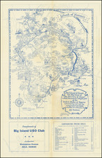 The Island of Hawaii, The Big Island of the Territory of Hawaii which became an integral part of the United States of America voluntarily and not by conquest of purchase, extends its welcome to all visitors   [with]   Street Map of Hilo showing points of interest (verso)