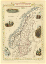 Scandinavia, Sweden and Norway Map By John Tallis