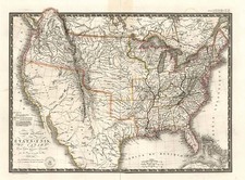 United States Map By Adrien-Hubert Brué