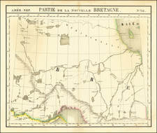 Michigan, Eastern Canada and Western Canada Map By Philippe Marie Vandermaelen