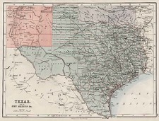 Texas, Plains and Southwest Map By Adam & Charles Black