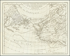 Nouveau Systeme Geographique par lequel on concilie les anciennes connoissances sur les Pays nord-ouest de l'Amerique avec les nouvelles decouvertes des Russes au nord de la Mer du sud.  Par Mr. de Vaugondy.  1774. By Gilles Robert de Vaugondy / A. Krevelt