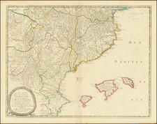 Spain and Balearic Islands Map By Nicolas Sanson