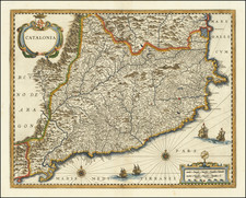 Catalonia Map By Willem Janszoon Blaeu