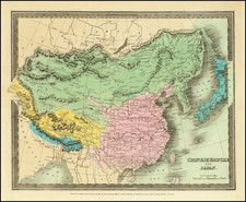 China, Japan and Korea Map By David Hugh Burr