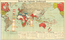 World, World War I and Germany Map By Pharus-Verlages G.m.B.H.