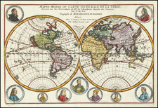 World and California as an Island Map By Nicolas de Fer / Guillaume Danet