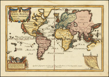 World and California as an Island Map By Nicolas de Fer