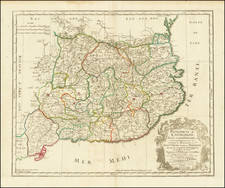 Catalonia Map By Nicolas Sanson