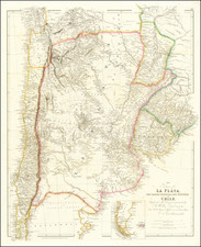 Argentina, Chile, Paraguay & Bolivia and Uruguay Map By John Arrowsmith