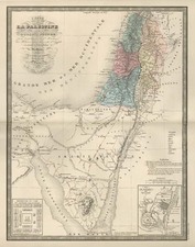 Asia, Middle East and Holy Land Map By J. Andriveau-Goujon