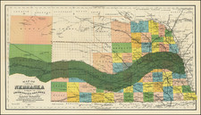 Nebraska Map By Augustus Gast