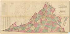 Virginia Map By James H. Waddell