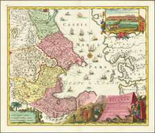 Central Asia & Caucasus and Persia & Iraq Map By Johann Baptist Homann