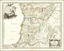 Parte Septentrional Do Reyno De Portugal . . . 1654 By Guillaume Sanson