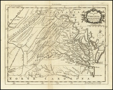 West Virginia, Southeast and Virginia Map By London Magazine