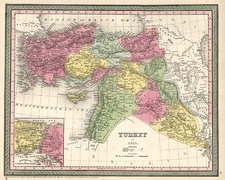 Europe, Asia, Middle East, Turkey & Asia Minor and Balearic Islands Map By Thomas, Cowperthwait & Co.