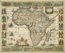 Africa Map By Jodocus Hondius / Jan Jansson