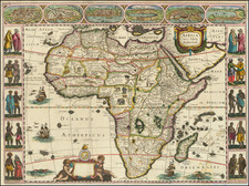 Africa Map By Jodocus Hondius / Jean Picart