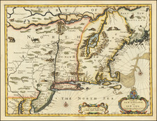 New England, New York State and Mid-Atlantic Map By John Speed