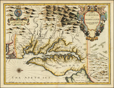 Maryland, Delaware, Southeast and Virginia Map By John Speed