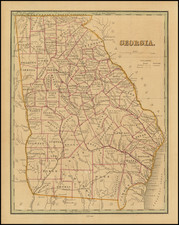 Georgia Map By Thomas Gamaliel Bradford