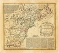 America Septentrionalis a Domino d'Anville in Galliis edita nunc in Anglia Coloniis in Interiorem Virginiam nec non Ohio cursu. . . 1777 By Homann Heirs