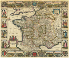 France Map By Johannes Cloppenburg