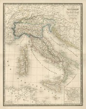 Europe, Italy and Balearic Islands Map By J. Andriveau-Goujon