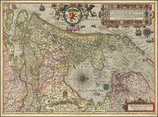 Netherlands Map By Petrus Kaerius