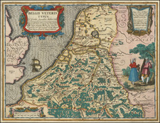 Netherlands and Luxembourg Map By Petrus Kaerius