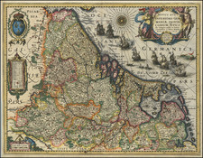 Netherlands Map By Pieter van den Keere