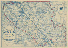 California and Other California Cities Map By Edward Denny & Co.