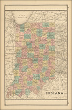 Indiana Map By H.R. Page