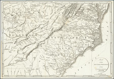 South, Southeast, North Carolina and South Carolina Map By John Russell / Richard Phillips