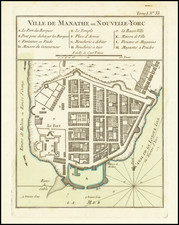 New York City Map By Jacques Nicolas Bellin