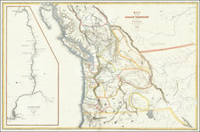 Idaho, Montana, Wyoming, Oregon, Washington, California and Canada Map By Charles Wilkes
